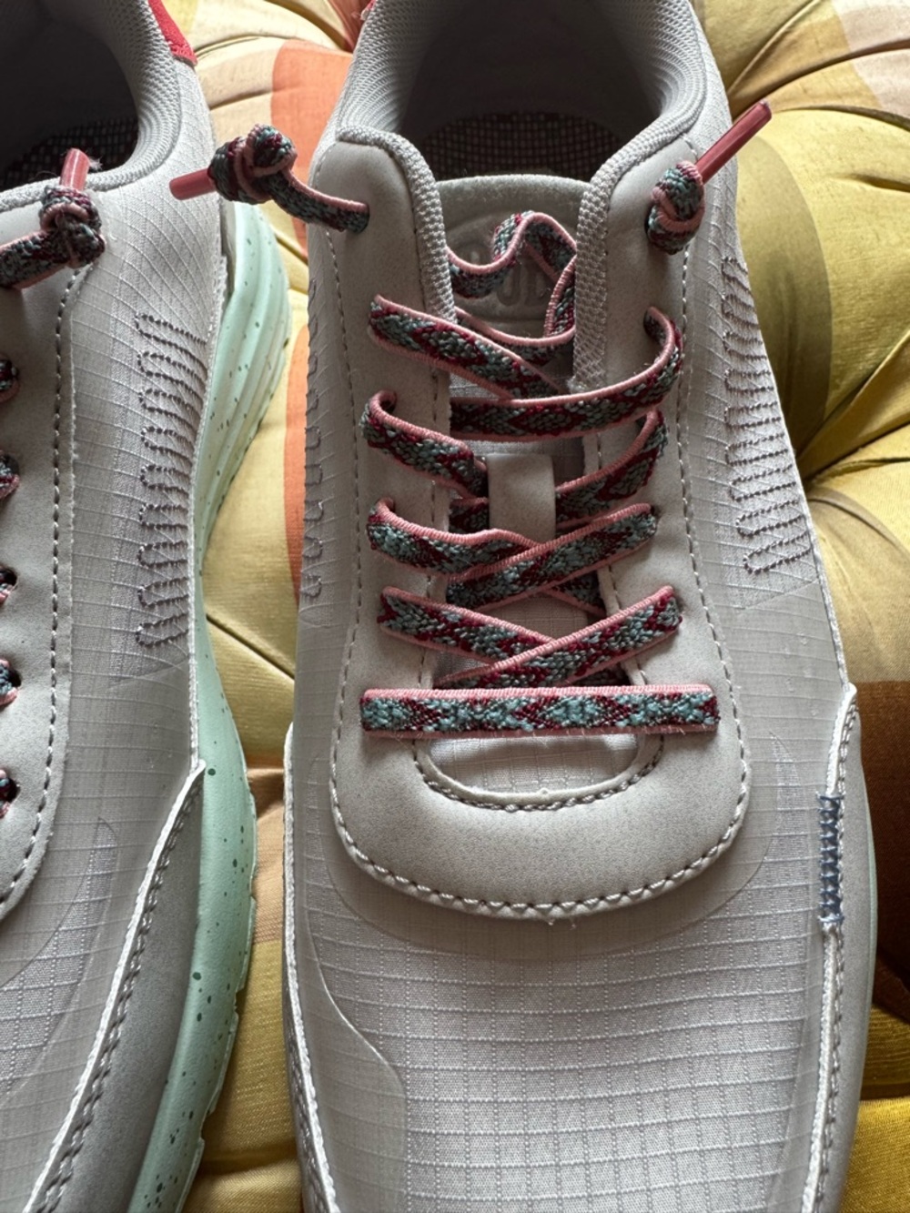 Hey Dude Ladies Grey & Turquoise Sirocco Alta Friendship Lace Shoes Size 10 $80 - Picture 4 of 10